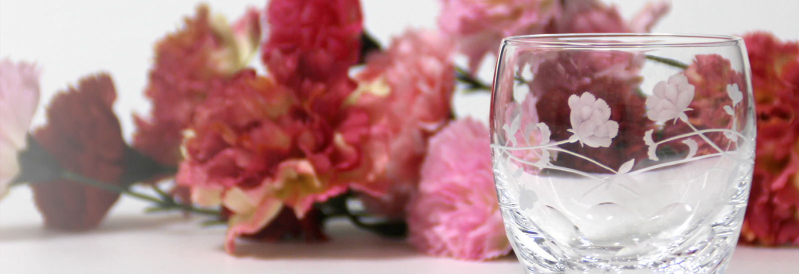 花のグラス 商品 カガミクリスタル
