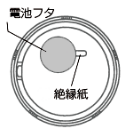 電池の絶縁紙を取り外してください