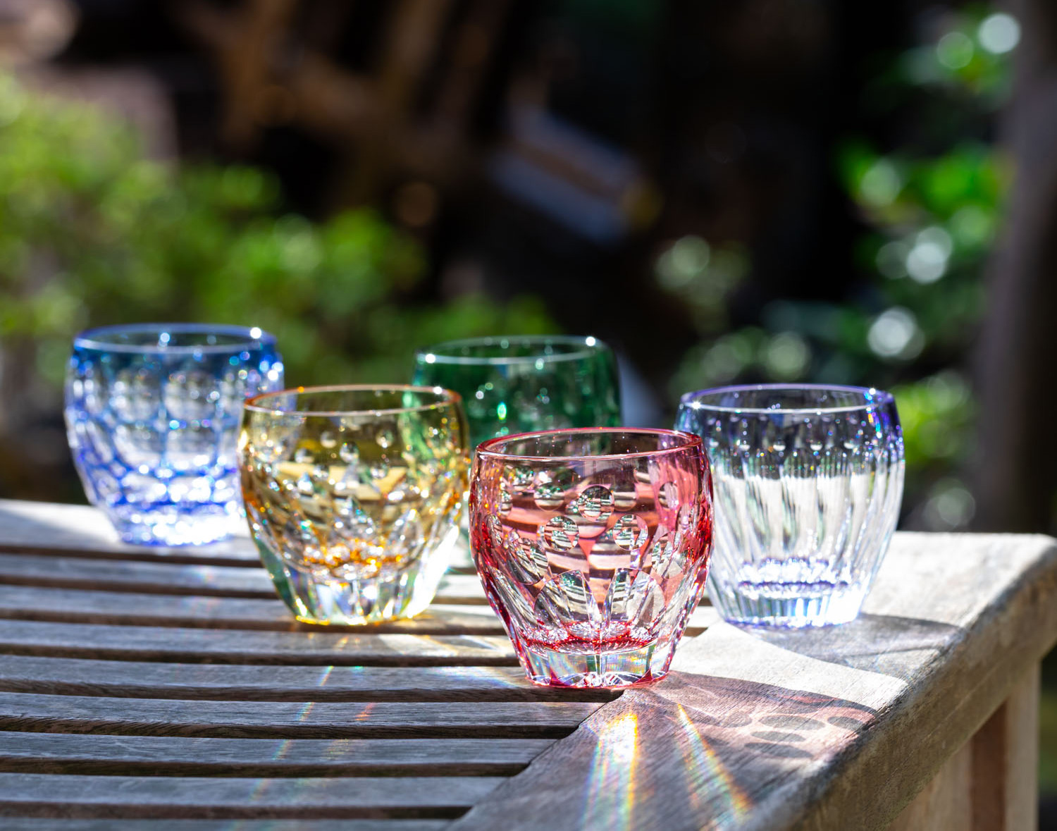 切子硝子皿 5枚 皿 ガラス ガラスプレート 切子 5枚セット 江戸切子グラスのおすすめ